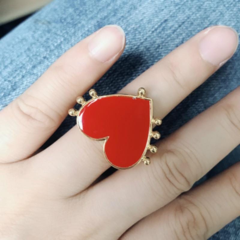 Exaggerated Heart Bohemian Style Open Rings Jewelry Accessories (J4012)