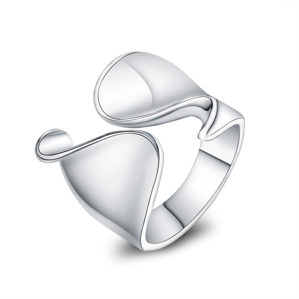 Creative Classics Jewelry Unique Smooth Geometric Ring (Silver Plated)