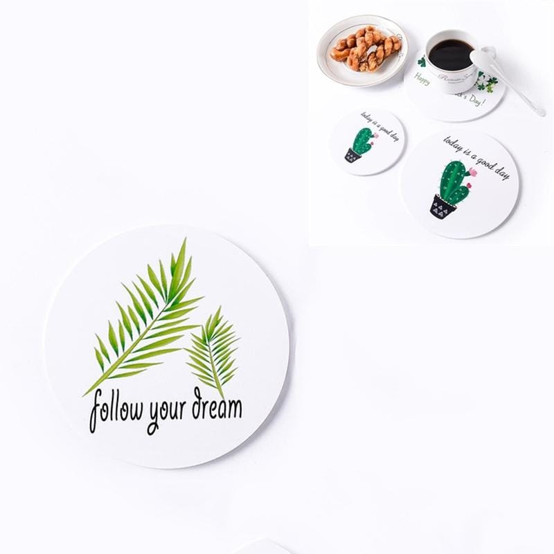 25 PCS Round Cartoon Non-slip Anti-scalding Coaster Creative Insulation Mat Cute Placemat, Size:S (Fengying Ye)