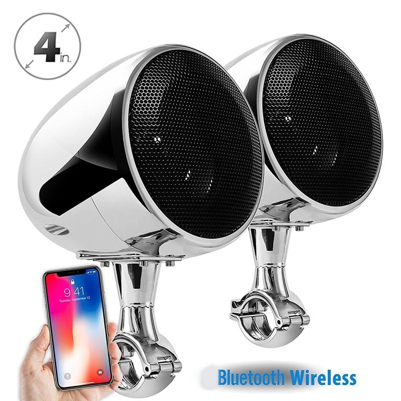 SPK350 300W Multi-functional Motorcycle Bluetooth Modified Audio Amplifier, Support FM & Wired Control (Silver)