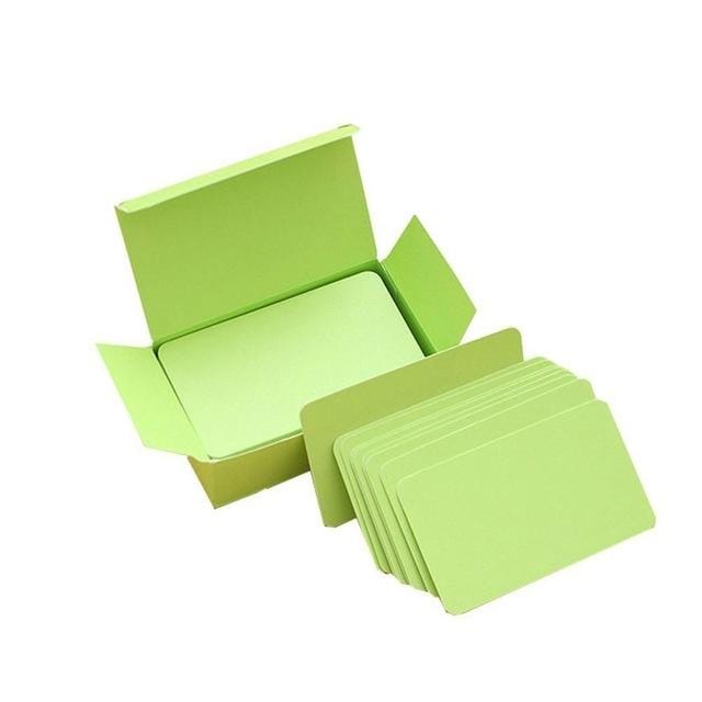 5 PCS Memory Cards Blank DIY Graffiti Word Cards Small Memo Pad Blocks Memorandum Note Word Cards (Green)