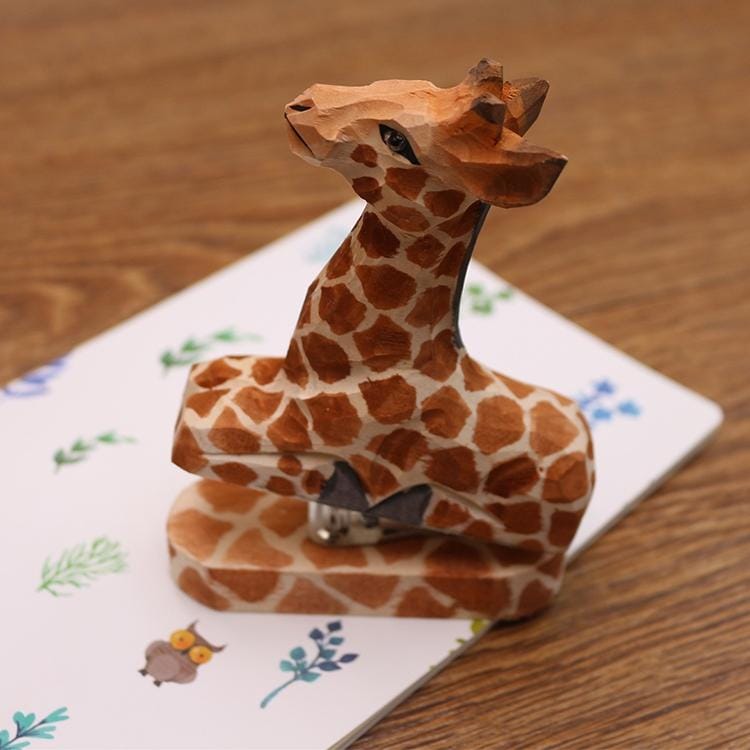 24/6 26/6 Handmade Wood Animal Mini Stapler Paper Office School Smart Home Kit (Style10)