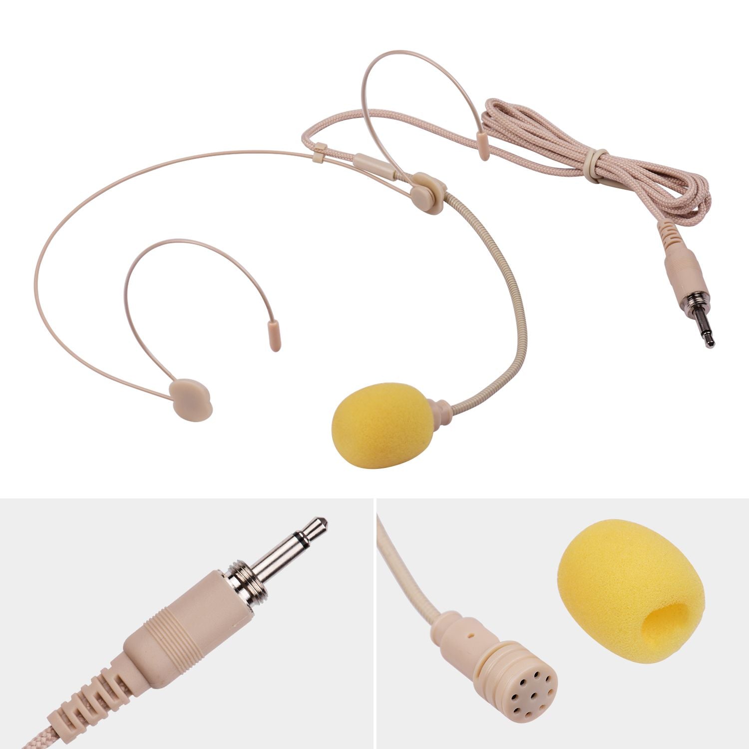 Good Quality Headset Microphone Condenser Mic 3.5mm - 3.5mm Outside Thread Plug