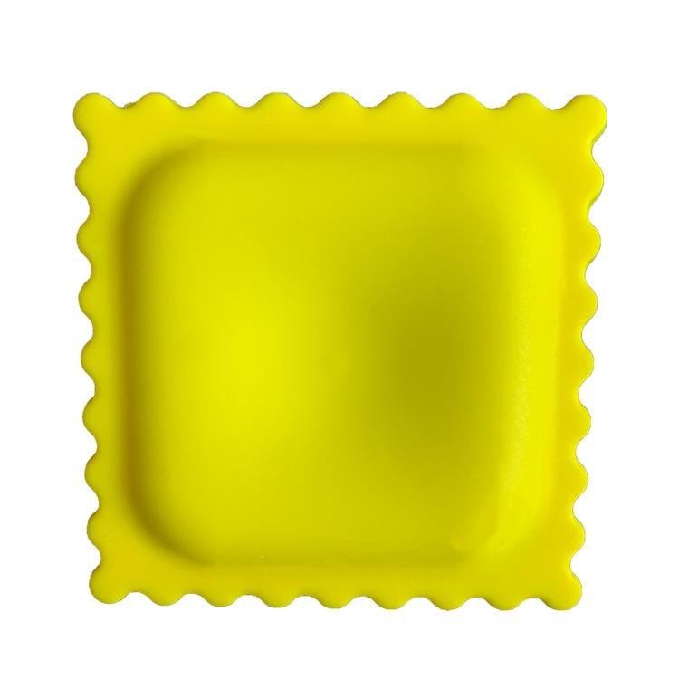 3 PCS Biscuit Shape Desktop Silicone Heat Insulation Anti-Scalding Soup Spoon Pad (Yellow)