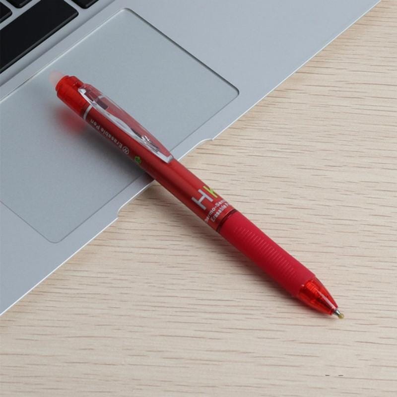 Press Type Gel Pen Needle Head Temperature Control Erasable Pen, Written:Imitation Pin Type 0.7 (Red)