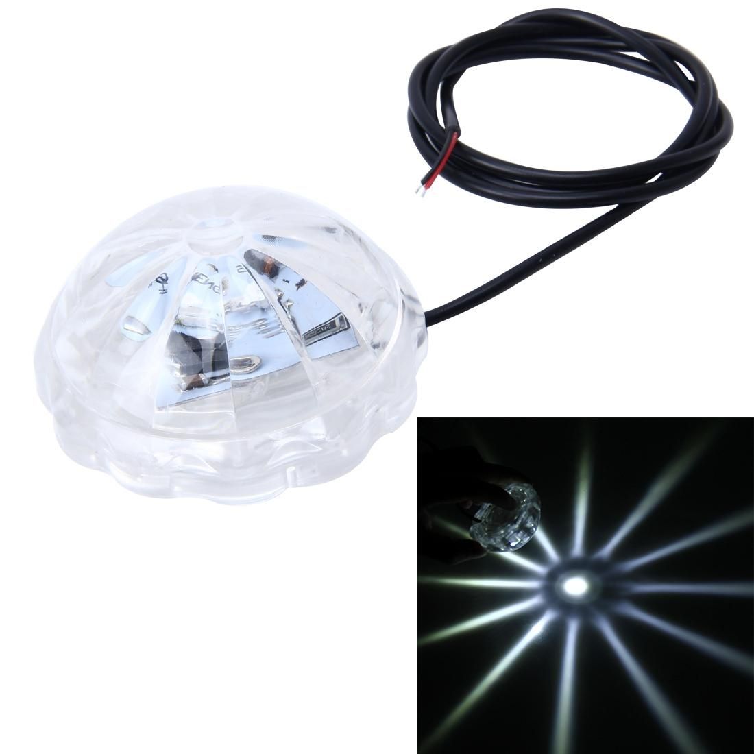 SRF-3089 DC8-80V 5W 300LM Chassis Light For Motorcycle,Wire Length: 76cm (White Light)