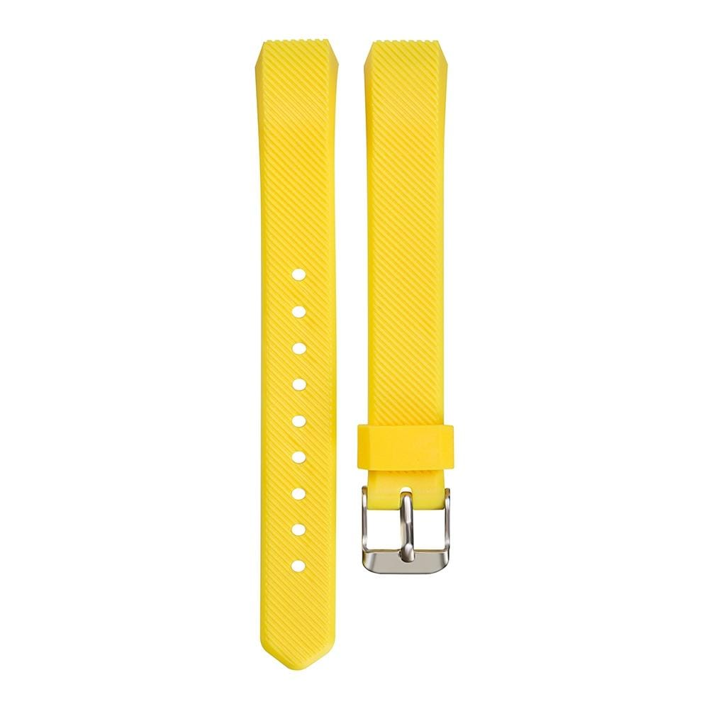 For Fitbit Alta Silicone Replacement Wrist Strap Watchband with Buckle (Yellow)