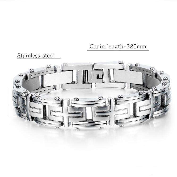 OPK 1090 Retro Men Cross Motorcycle Chain Bracelet