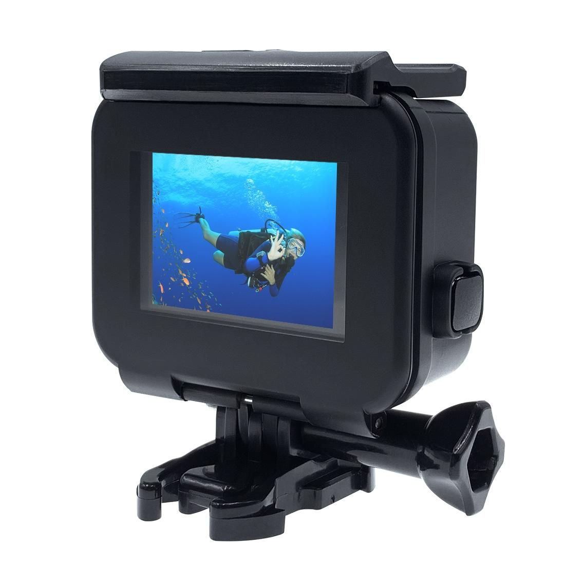PULUZ 60m Waterproof Housing Protective Case for for GoPro HERO / HERO7 Black /6 /5, with Buckle Basic Mount & Screw, No Need to Remove Lens (Style1)