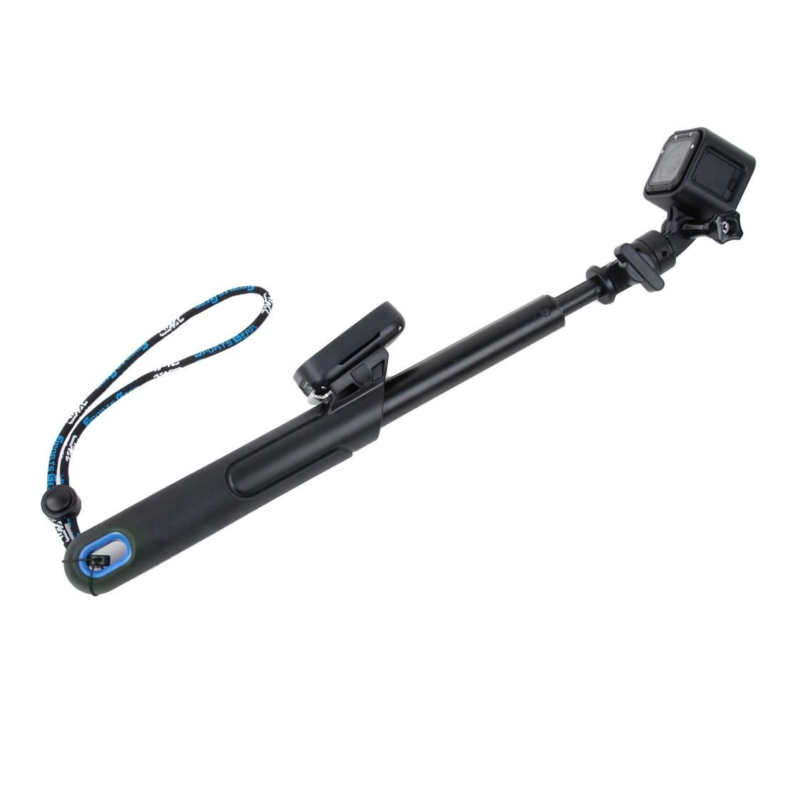 TMC 19-39 inch Smart Pole Extendable Handheld Selfie Monopod with Lanyard for GoPro HERO4 Session /4 /3+ /3 /2 /1, Xiaoyi Camera (Blue)
