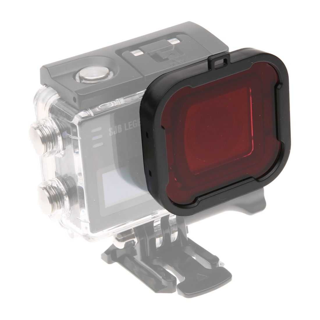 SJCAM SJ6 Cube Snap-on Dive Housing Lens Filter (Red)
