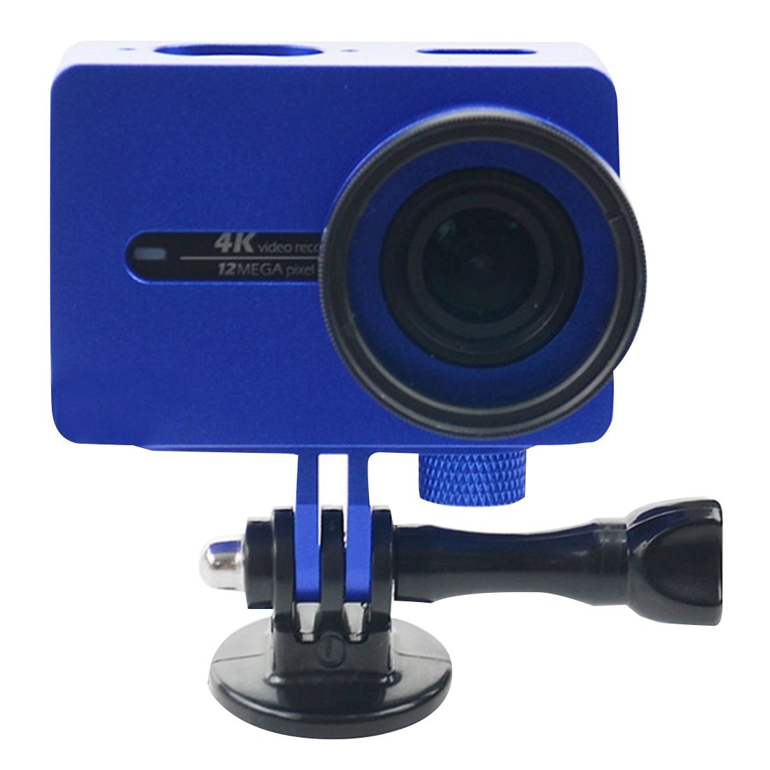 For Xiaomi Xiaoyi Yi II Sport Action Camera Aluminum Alloy Housing Protective Case with Lens Protective Cap (Dark Blue)