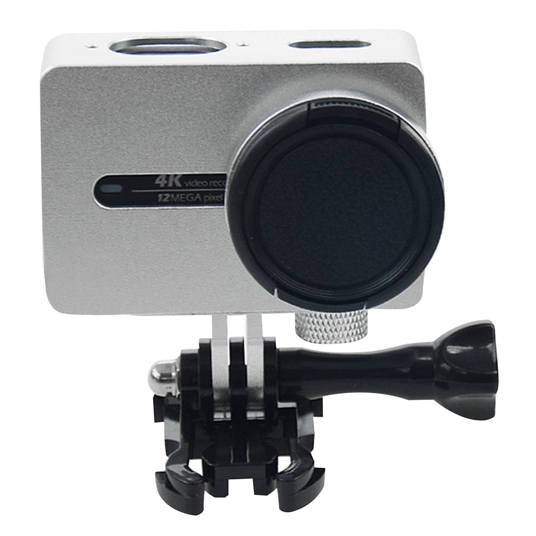 For Xiaomi Xiaoyi Yi II Sport Action Camera Aluminum Alloy Housing Protective Case with Lens Protective Cap (Silver)