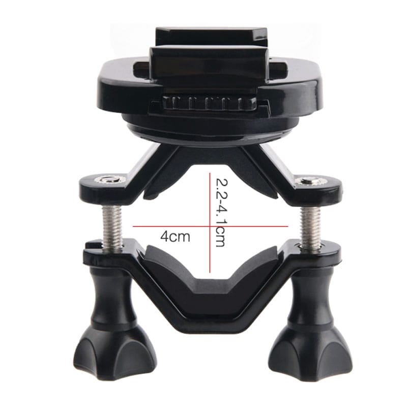 GP432 Bicycle Motorcycle Handlebar Mount for GoPro HERO7 /6 /5 /5 Session /4 Session /4 /3+ /3 /2 /1 / Fusion, Xiaoyi and Other Action Cameras (Black)