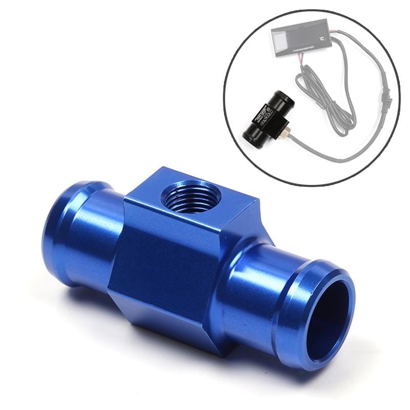 Motorcycle Modification Parts Universal CNC Aluminum Water Temperature Gauge Sensor Joint Transfer Interface, Size: 18mm (Blue)
