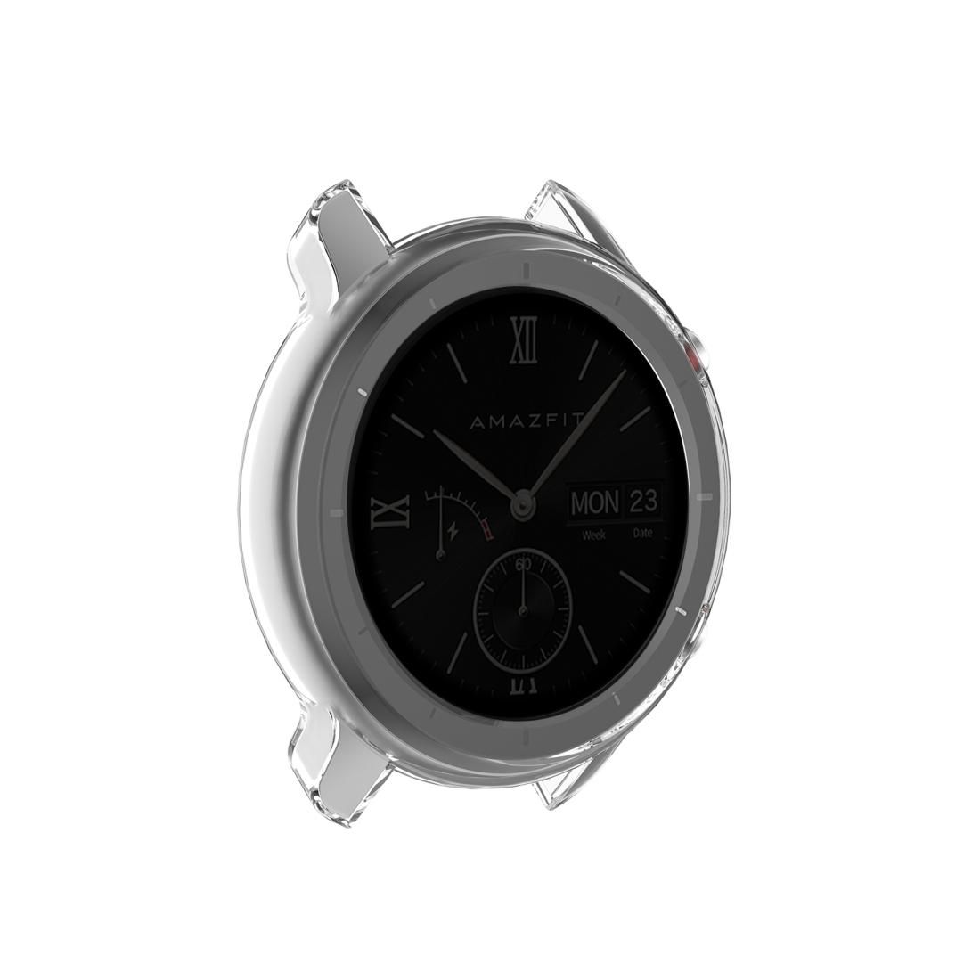 For Huami Amazfit GTR 47mm TPU Half Case Watch Case (Transparent Purple)