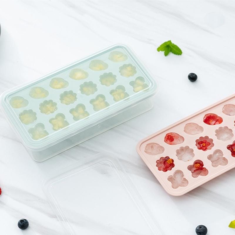 Ice Cube Mold Home-made DIY Cartoon Ice Grid Ice Making Artifact (Pink)