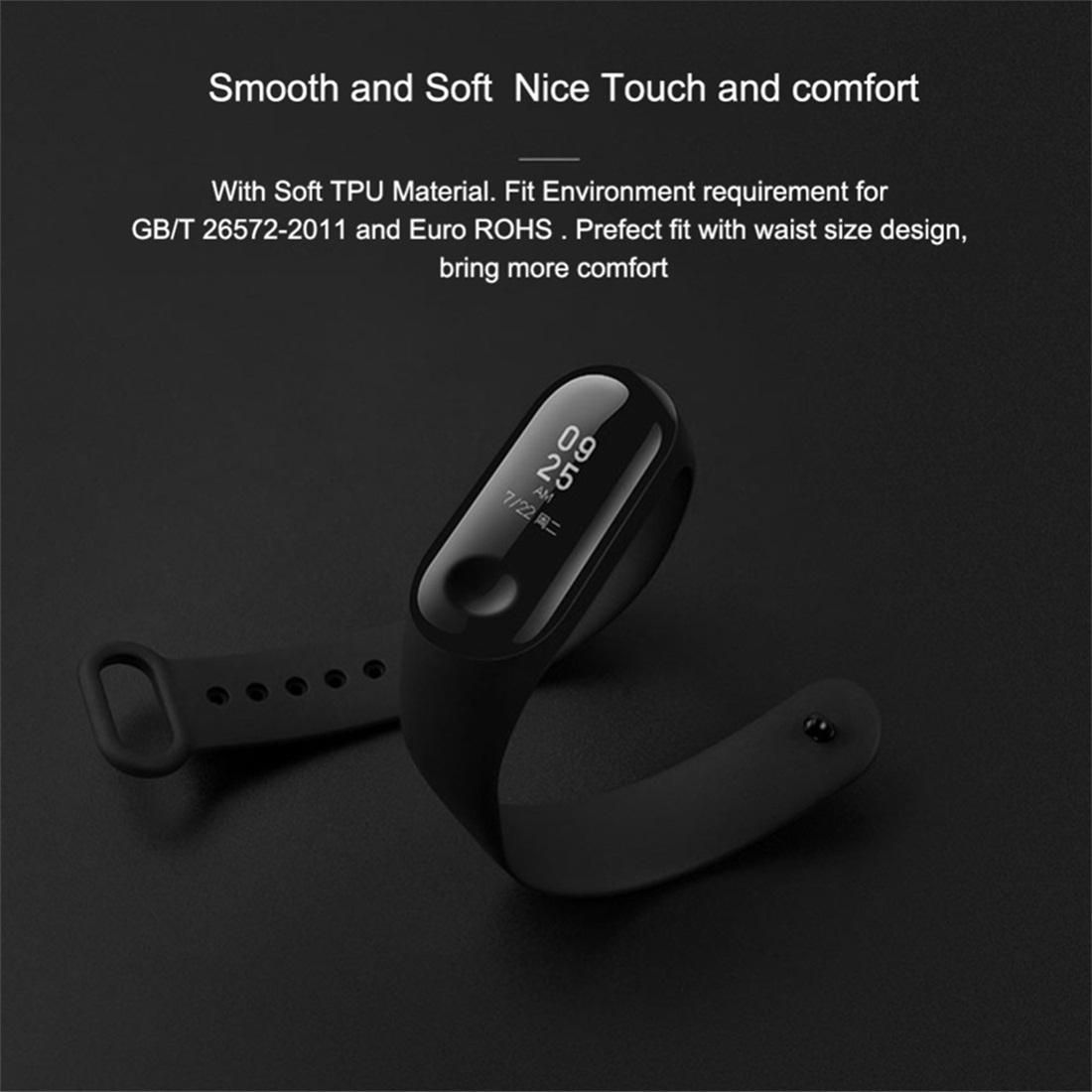 Pure Color Soft TPU Replacement Watchbands for Xiaomi Mi Band 4, Host Not Included (Wine Red)