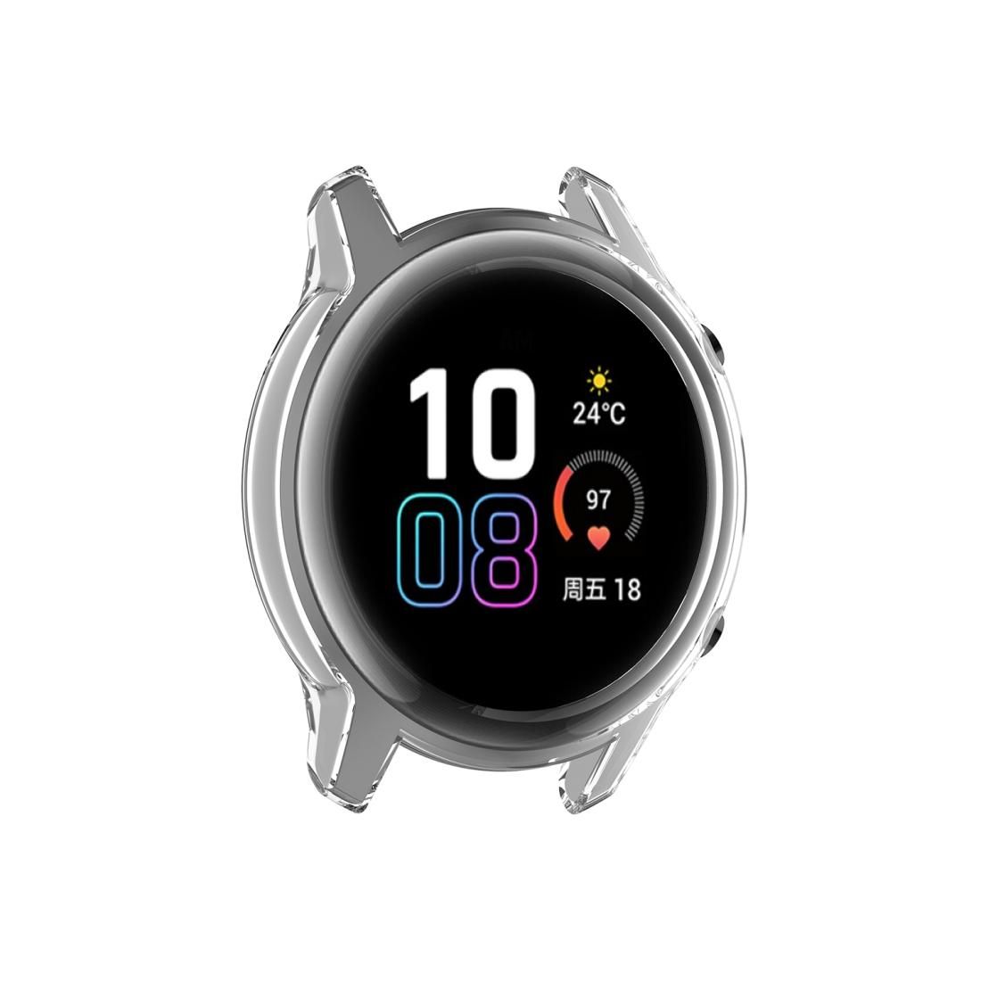 For Huawei Honor Magic watch2 46mm TPU Wrapped Empty Half Case Watch Case (Transparent Orange)