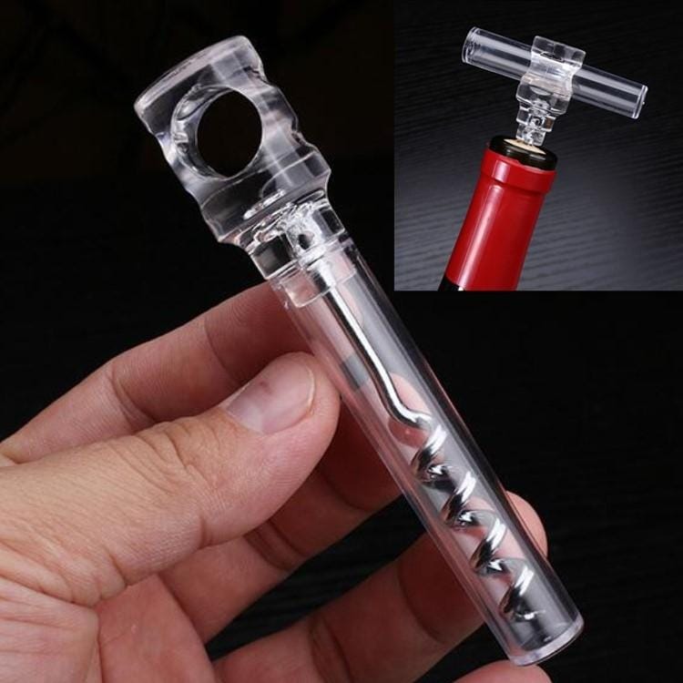 Wine Corkscrew Creative Small Gift Wine Set Kitchen Gadgets (Transparent)