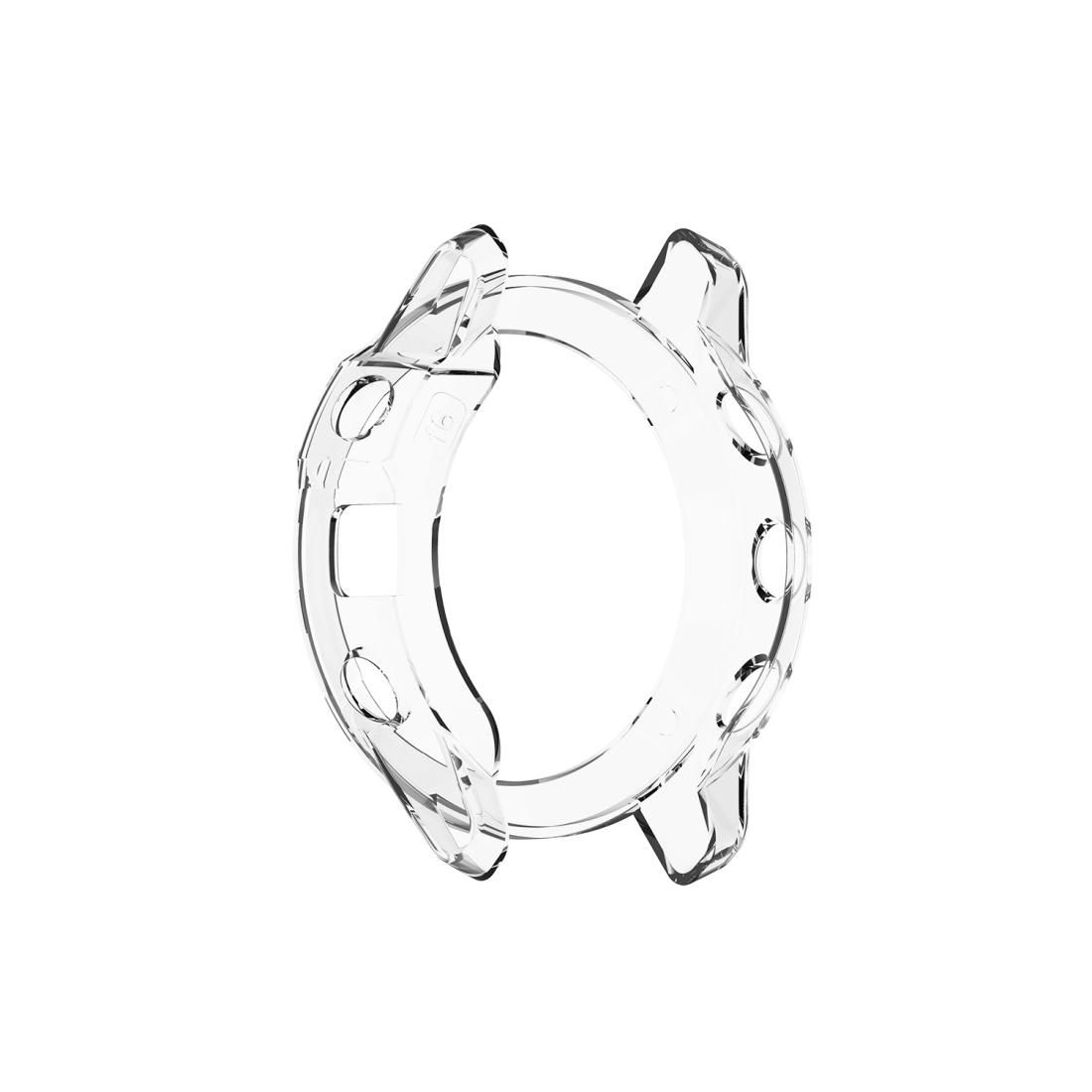 Suitable for Garmin Fenix 6X / 6X Pro Transparent TPU Silica Gel Watch Case (Transparent white)