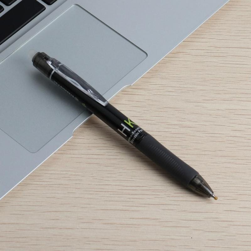 Press Type Gel Pen Needle Head Temperature Control Erasable Pen, Written:Imitation Pin Type 0.7 (Red)