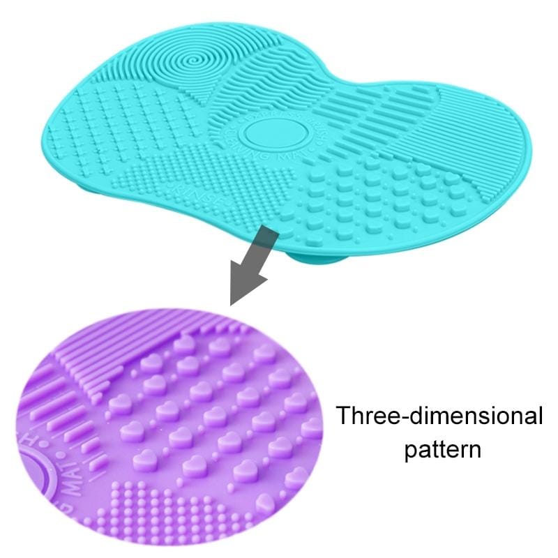 Silicone Brush Cleaner Mat Washing Tools for Cosmetic Make up Eyebrow Brushes Cleaning Pad Scrubber Board Makeup Clean Tool (Pink)