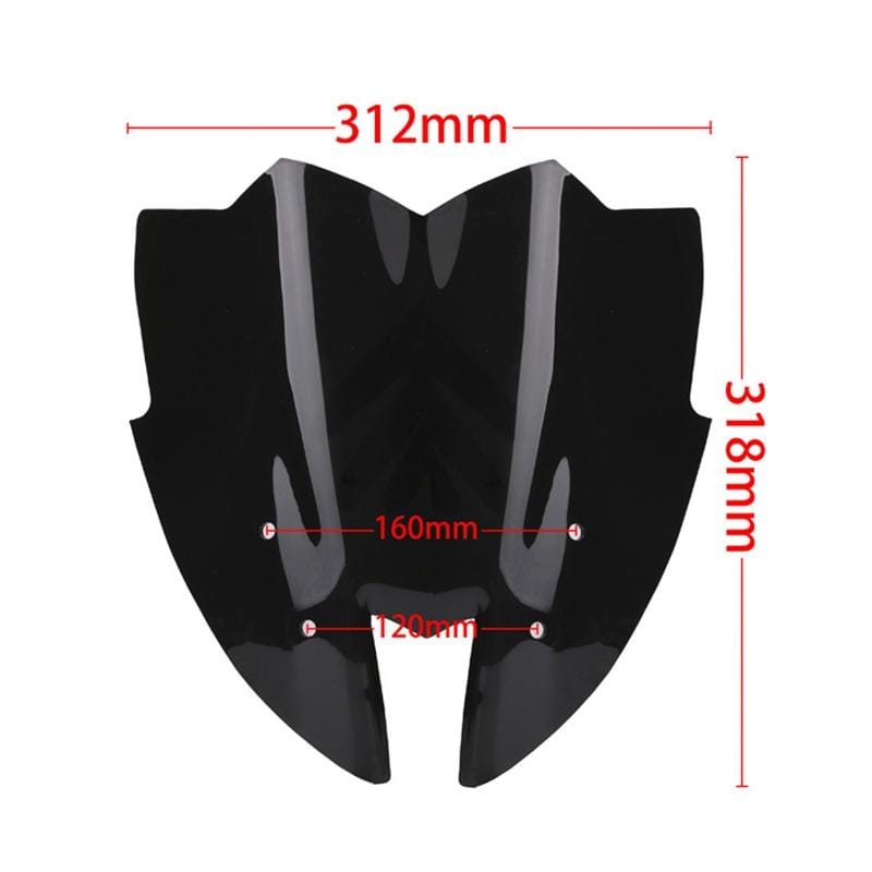 Speedpark Motorcycle Front Windshield for Kawasaki Z800 / ZR800 2013-2015
