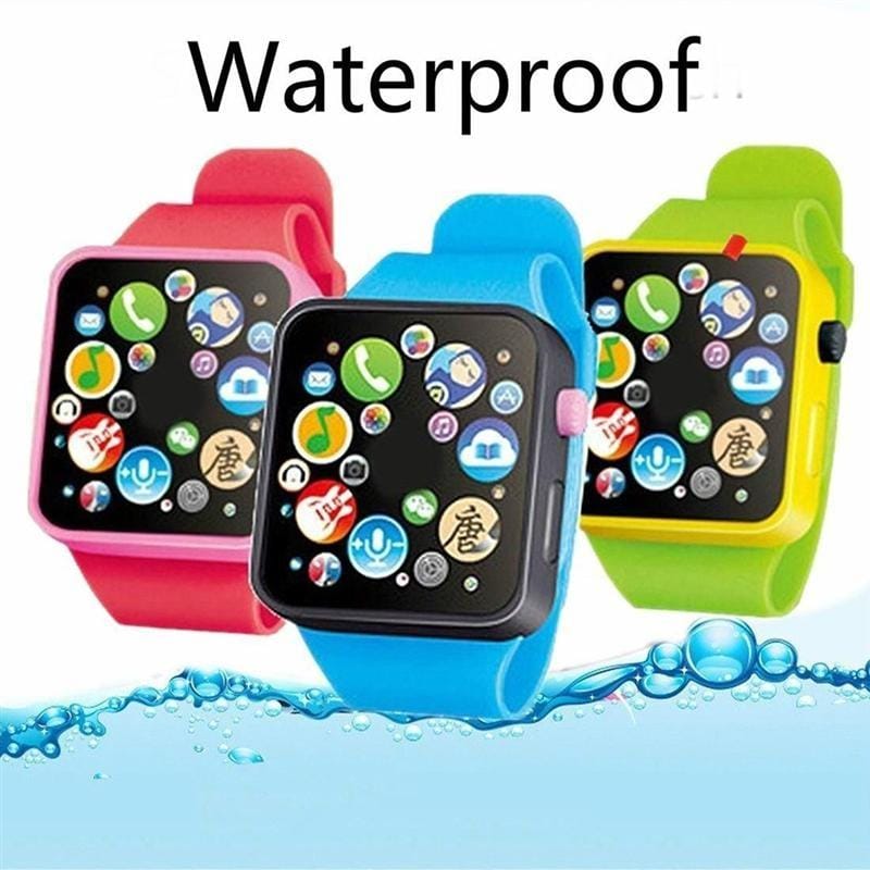 Kids Early Education Toy Wrist Watch 3D Touch Screen Music Smart Teaching Children Birthday Gifts, Chinses Version (Red)