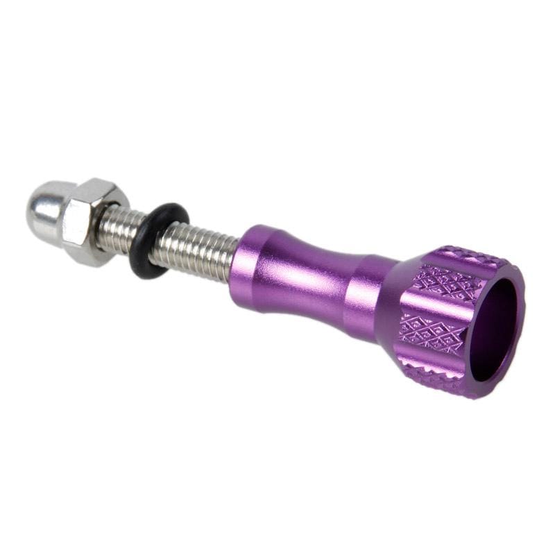TMC Aluminum Mini Thumb Knob Stainless Bolt Screw for GoPro  NEW HERO /HERO6   /5 /5 Session /4 Session /4 /3+ /3 /2 /1, Xiaoyi and Other Action Cameras, Length: 5cm (Purple)