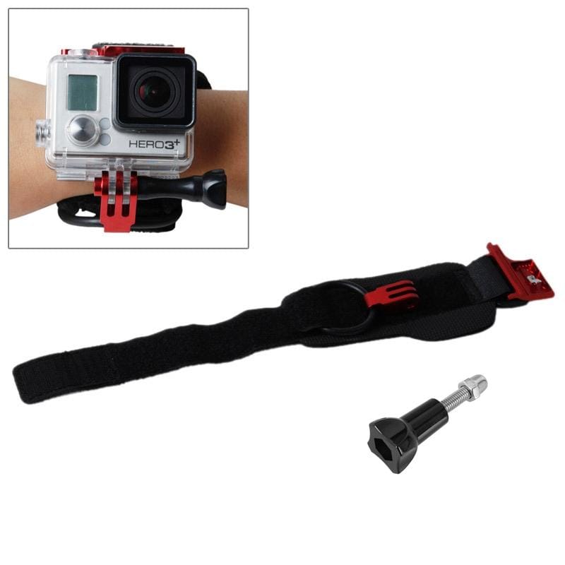 TMC HR177 Wrist Mount Clip Belt for Gopro Hero 4 / 3+, Belt Length: 31cm, HR177 (Red)