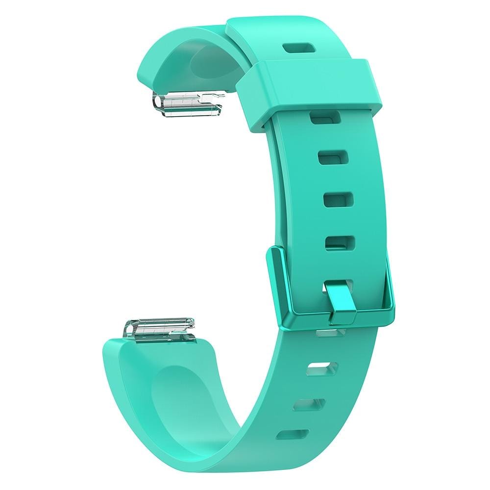 For Fitbit Inspire / Inspire HR Glossy Surface Silicone Replacement Wrist Strap Watchband, Size:S (Lake Blue)