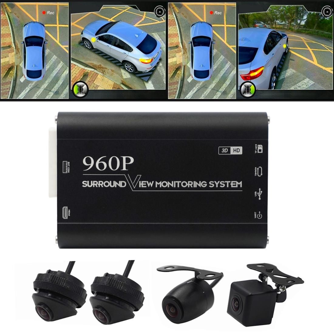 DV360-3D 360 Seamless Surround View Digital Video Recorder  Car DVR, Support TF Card / Loop Recording / Parking Video with 4 Cameras