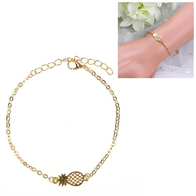 Minimalism Pineapple Stainless Steel Bracelet For Women (Gold)