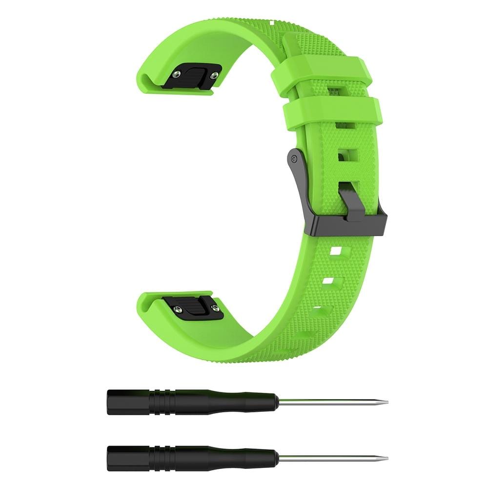 For Garmin Fenix5 Silicone Replacement Wrist Strap Watchband (Lime Green)