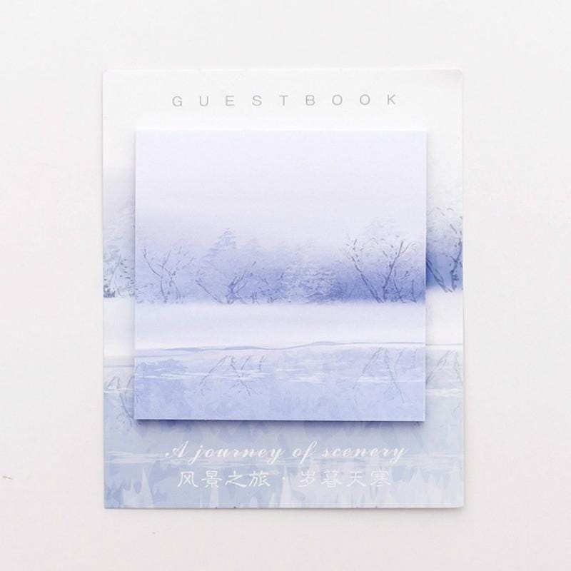 15 PCS Scenery Tour Memo Pad Paper Post Notes Sticky Notes Notepad Stationery ( Years old)