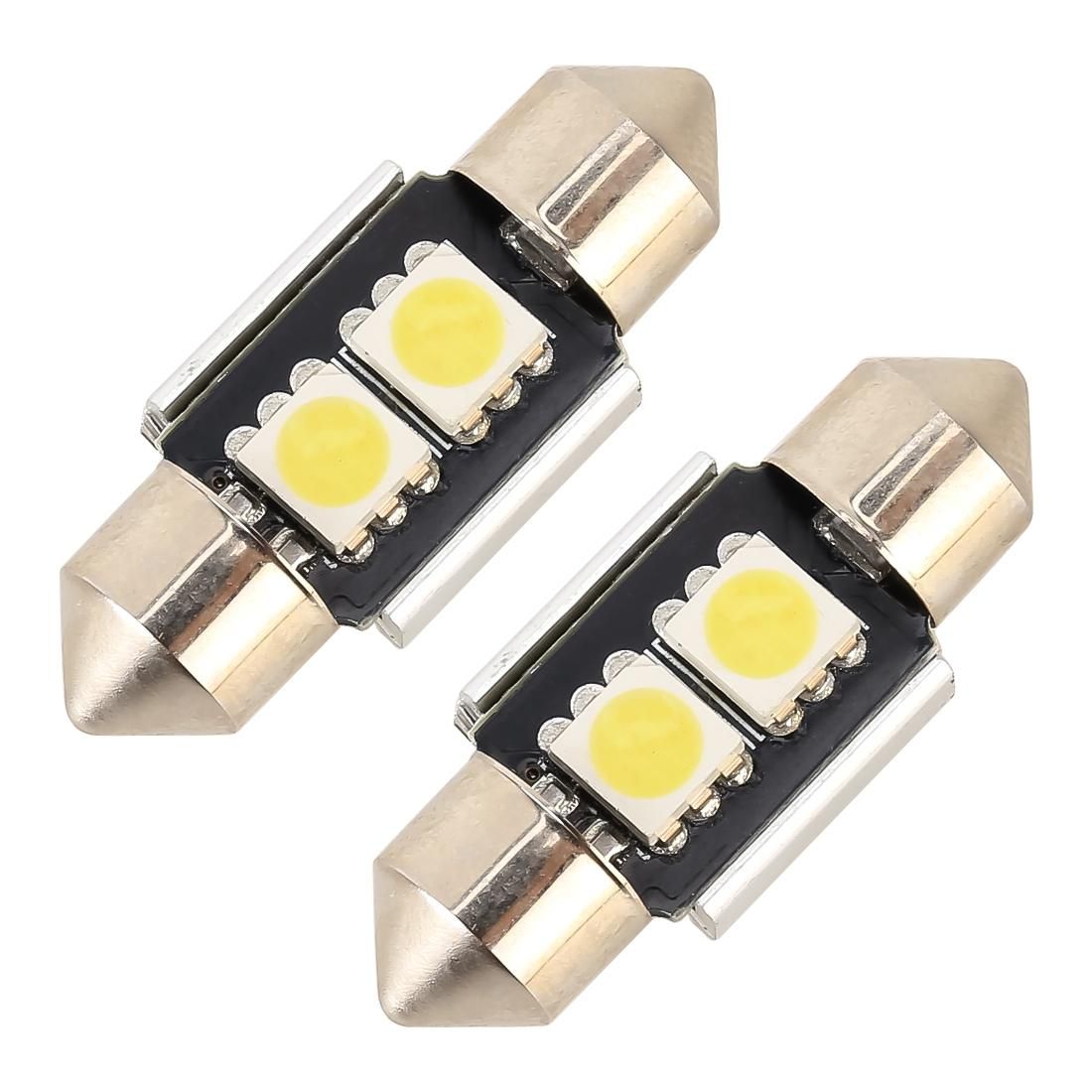 10 PCS 31mm DC12V / 1.7W / 7000K / 70LM 2LEDs SMD-5050 Car Reading Lamp (White Light)