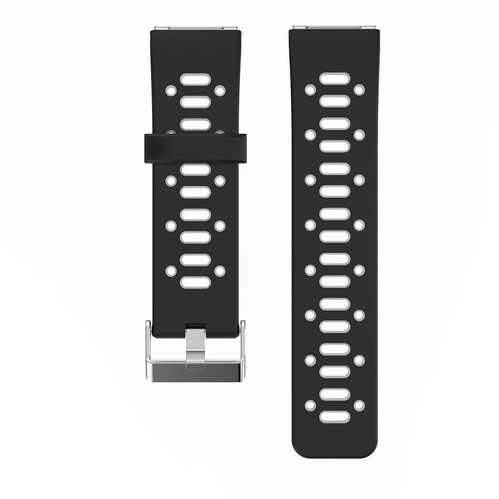 For Fitbit Blaze Two-tone Silicone Replacement Wrist Strap Watchband with Buckle (Black + Grey)