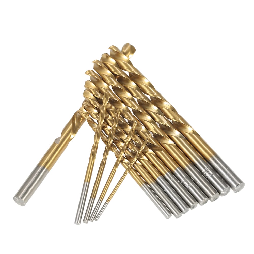 13pcs Left Handed Drill Bit Set M2 HSS with Titanium Nitride