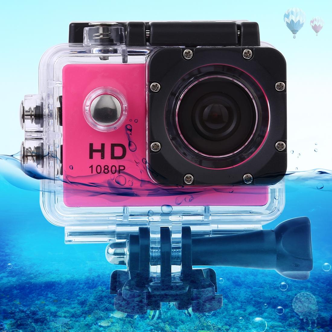 SJ4000 Full HD 1080P 1.5 inch LCD Sports Camcorder with Waterproof Case, 12.0 Mega CMOS Sensor, 30m Waterproof (Magenta)