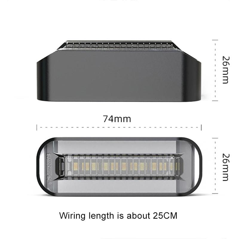 2 PCS D12V Motorcycle LED Waterproof Dynamic Blinker Side Lights Flowing Water Turn Signal Light without Handle (White Light)