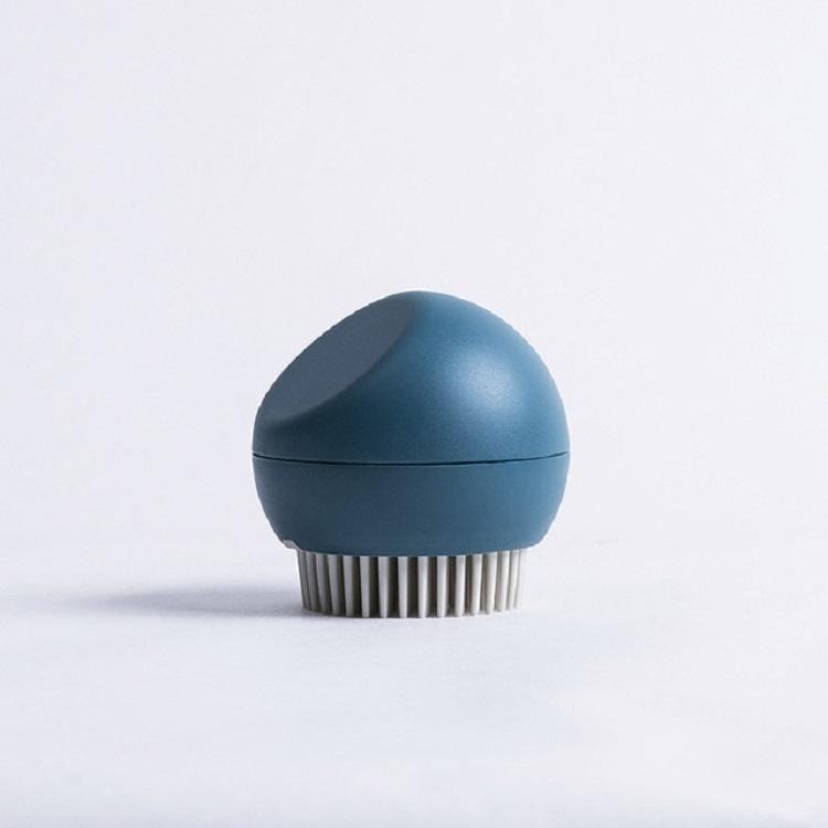 Spherical Stand Pot Brush Kitchen Silicone Cleaning Brush Household Decontamination Brush (Gray White)