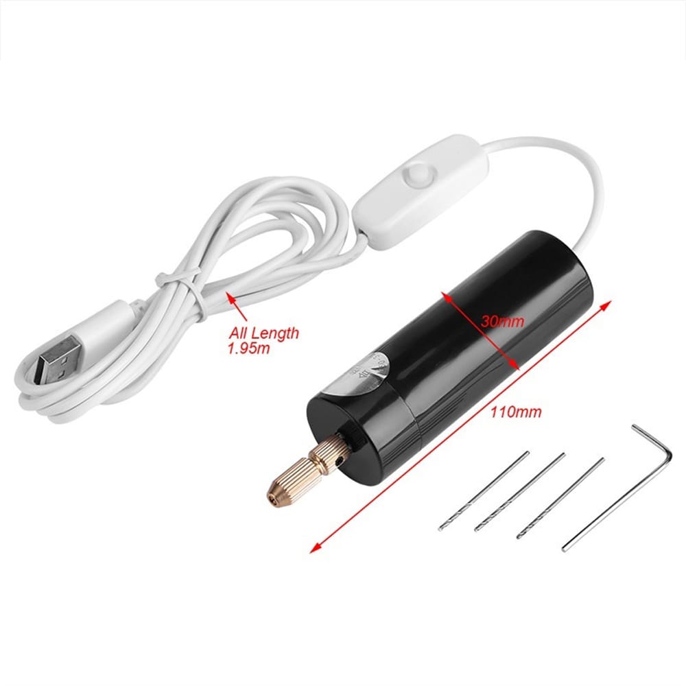 Portable Mini Electric Drills Handheld Micro USB Drill with