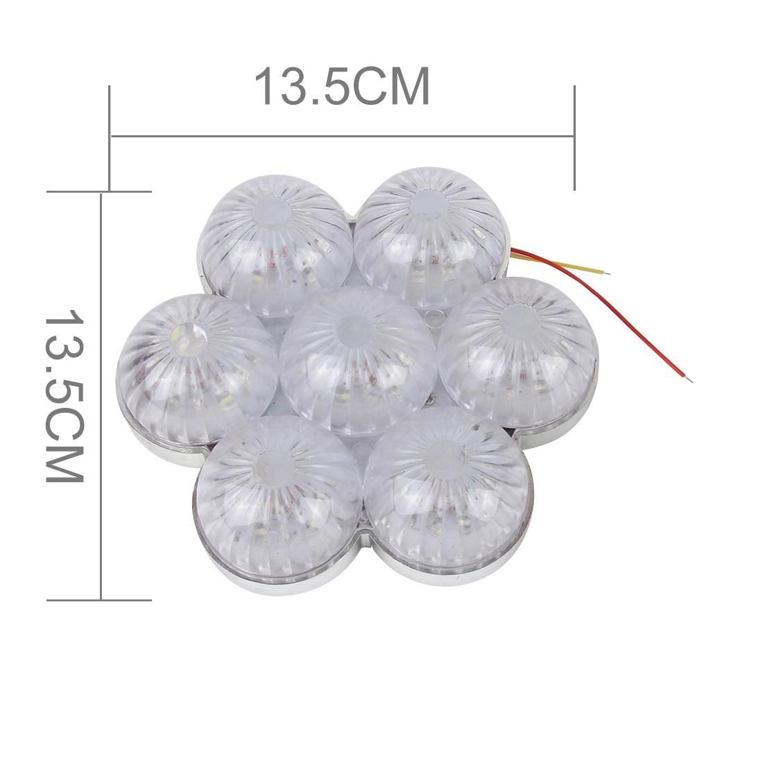 CARFU AC-1961 5W 6000K 300LM Interior LED Roof Light, DC 12V (White Light)