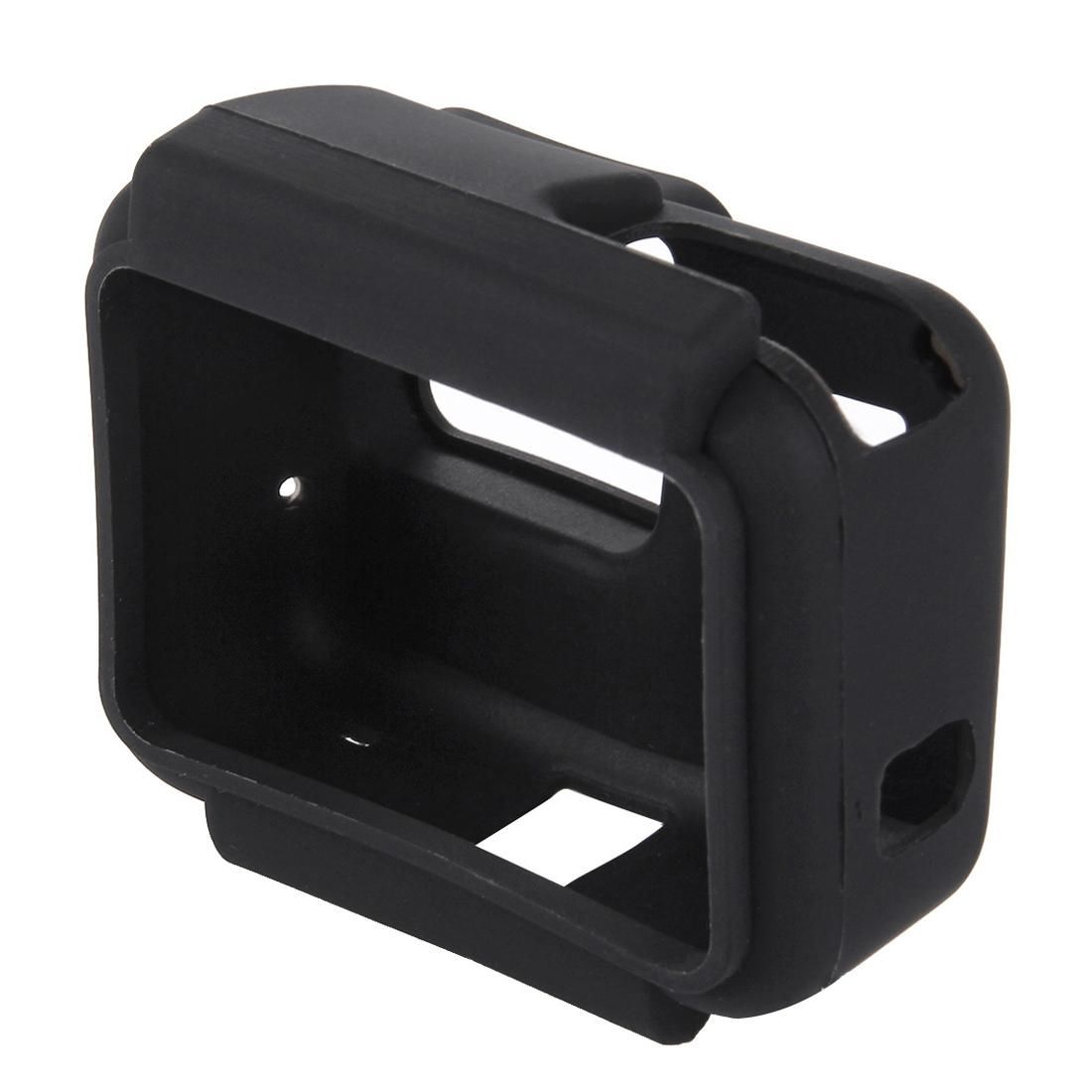 PULUZ Shock-proof Silicone Protective Case with Lens Cover for GoPro HERO /7 Black /6 /5 with Frame (Black)