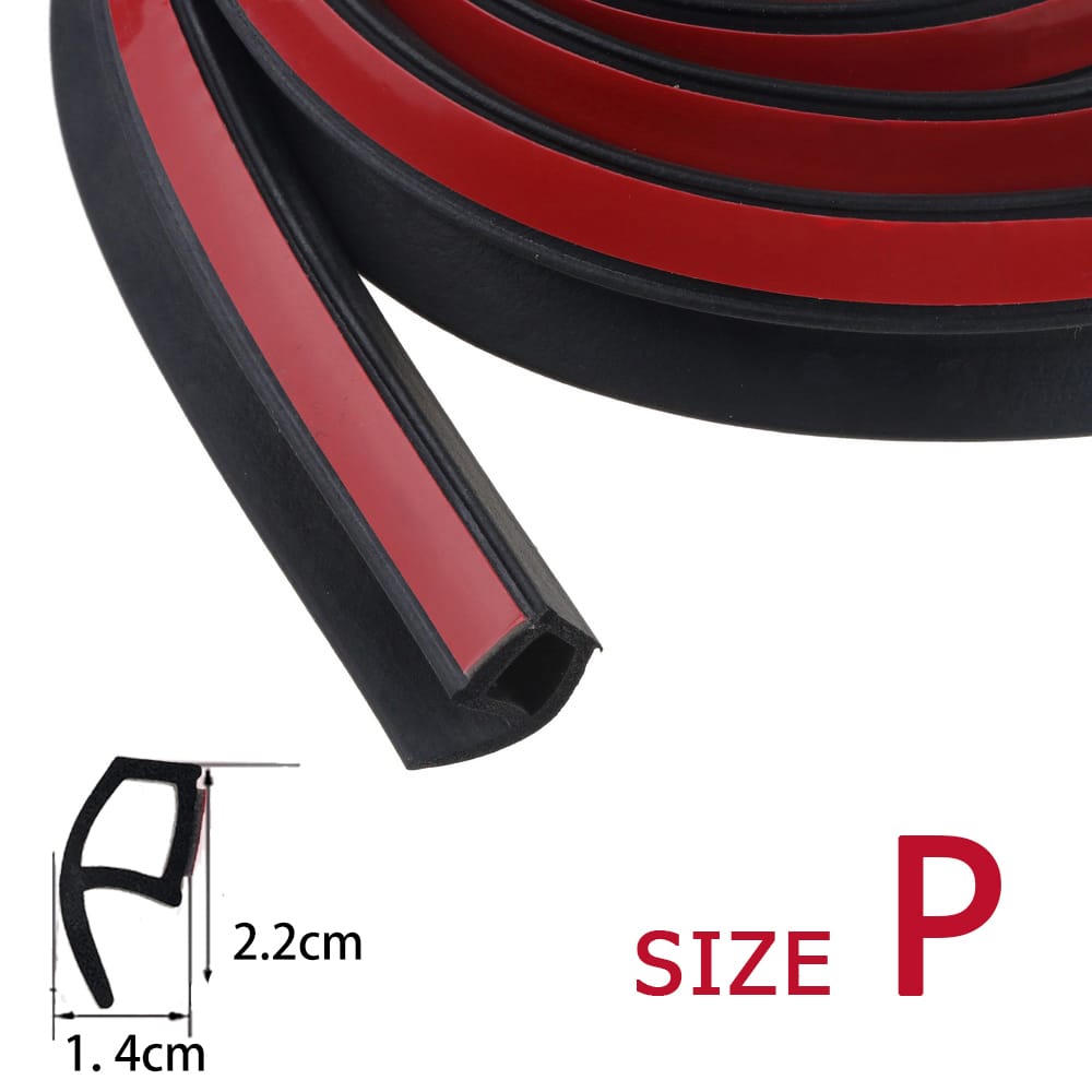 5Meters Big D Small D Z Shape P Type Car Door Seal Strip - P shape