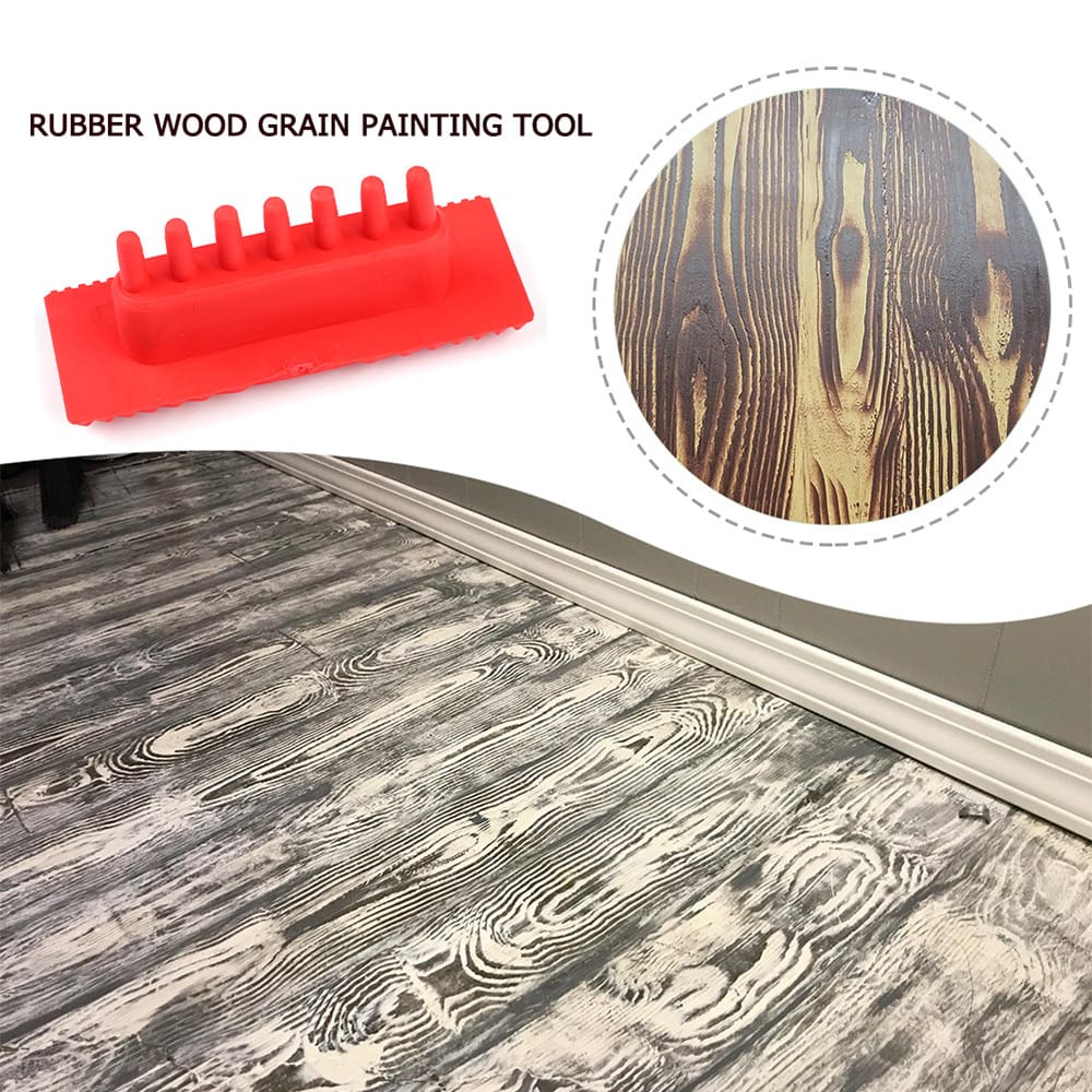 2Pcs Wood Grain Pattern Rubber DIY Graining Painting Tool - Column