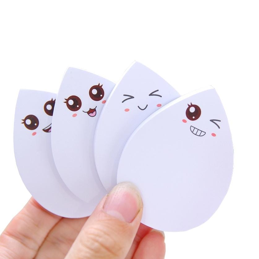 5 PCS Water Drop Sticky Posts Message Sticker Cute Smiley Face N Times Post (Wink)