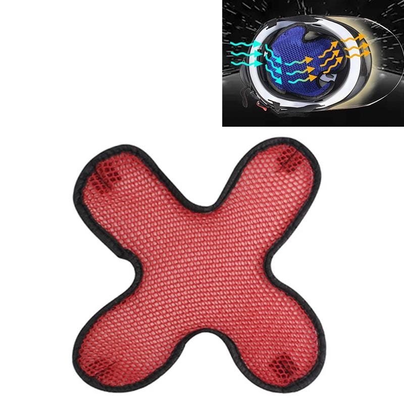 Motorcycle Helmet 3D Honeycomb Mesh Mat Heat-proof Breathable Pad (Red)