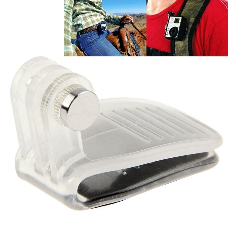 TMC Head Hat Quick Clip / Backpack Clip for GoPro  NEW HERO /HERO6   /5 Session /5 /4 Session /4 /3+ /3 /2 /1, Other Sport Cameras (Transparent)